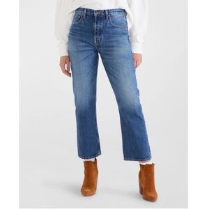 ÉTICA Josie Pop Crop Flare jeans in Hot Spring Wash